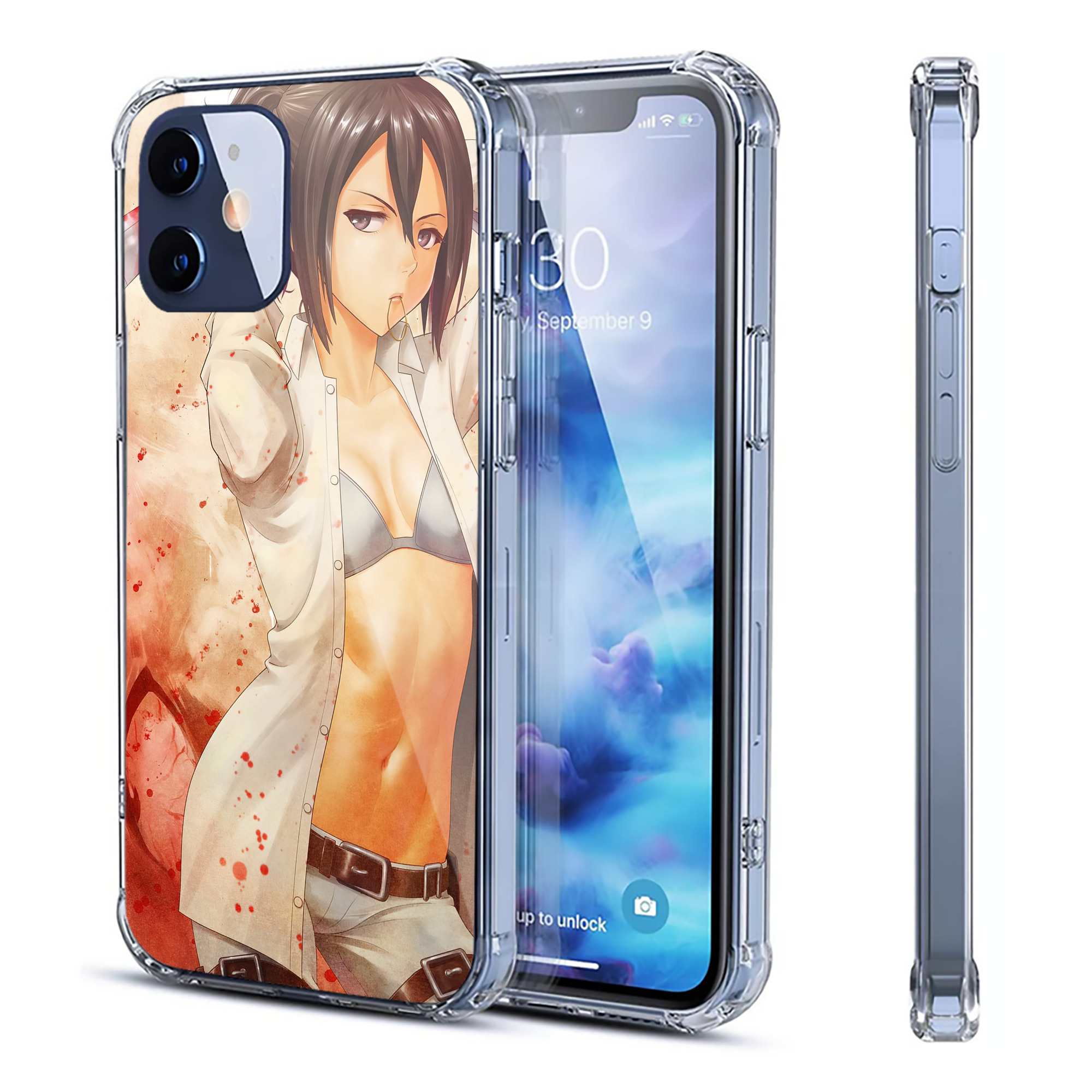 （画像用） 進撃の巨人 Attack on Titan 【iPhone 12シリーズ対応】透明スマホケース（クリアソフトケース）